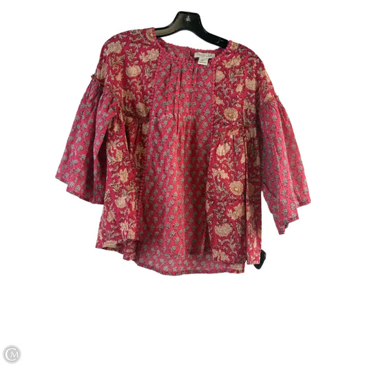 Top Short Sleeve By Rachel Zoe In Pink & Yellow, Size: S