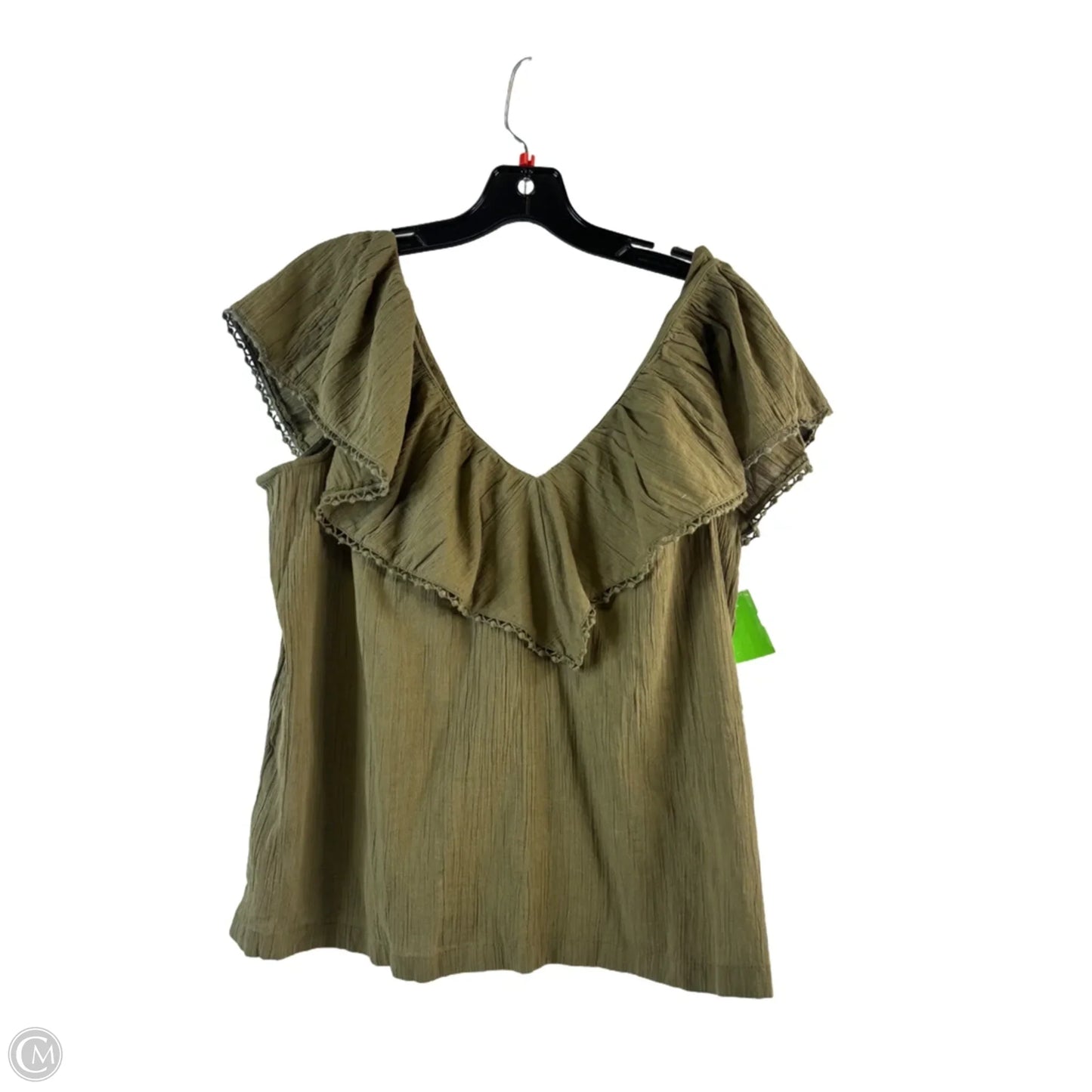 Top Short Sleeve By Loft In Green, Size: S