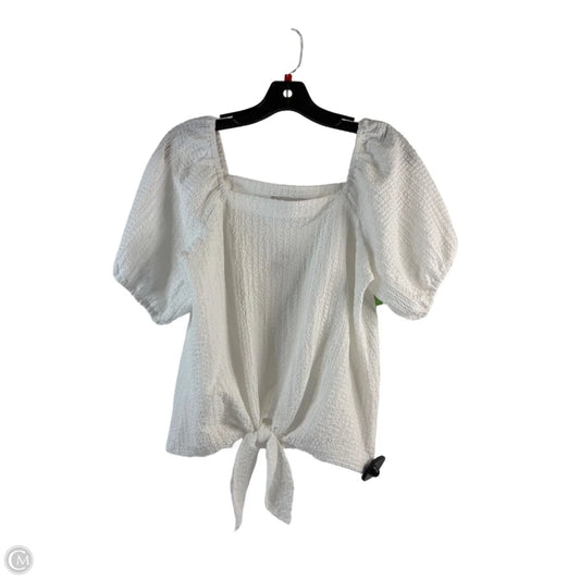 Top Short Sleeve By Loft In White, Size: S