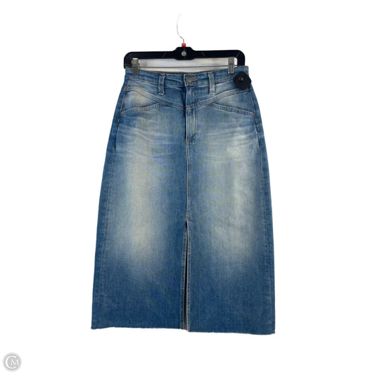 Skirt Midi By Ag Jeans In Blue Denim, Size: 4