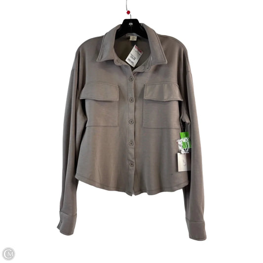 Top Long Sleeve By Happily Grey In Taupe, Size: L