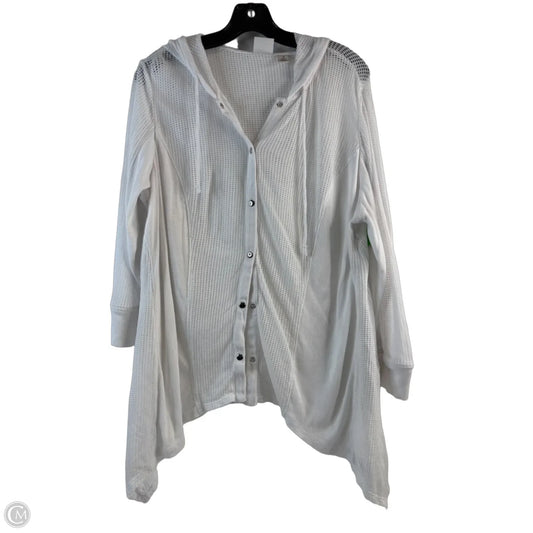 Athletic Jacket By Zenergy By Chicos In White, Size: Xl