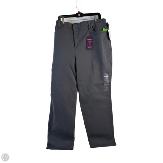 Jeans Straight By Gloria Vanderbilt In Grey Denim, Size: 22