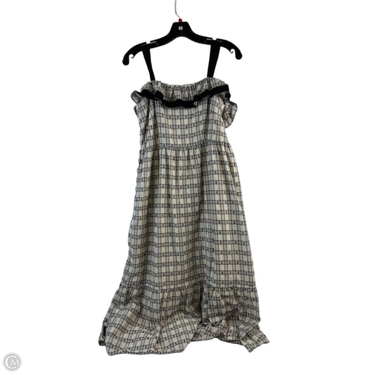 Dress Casual Midi By Loft In Black & Cream, Size: Xs