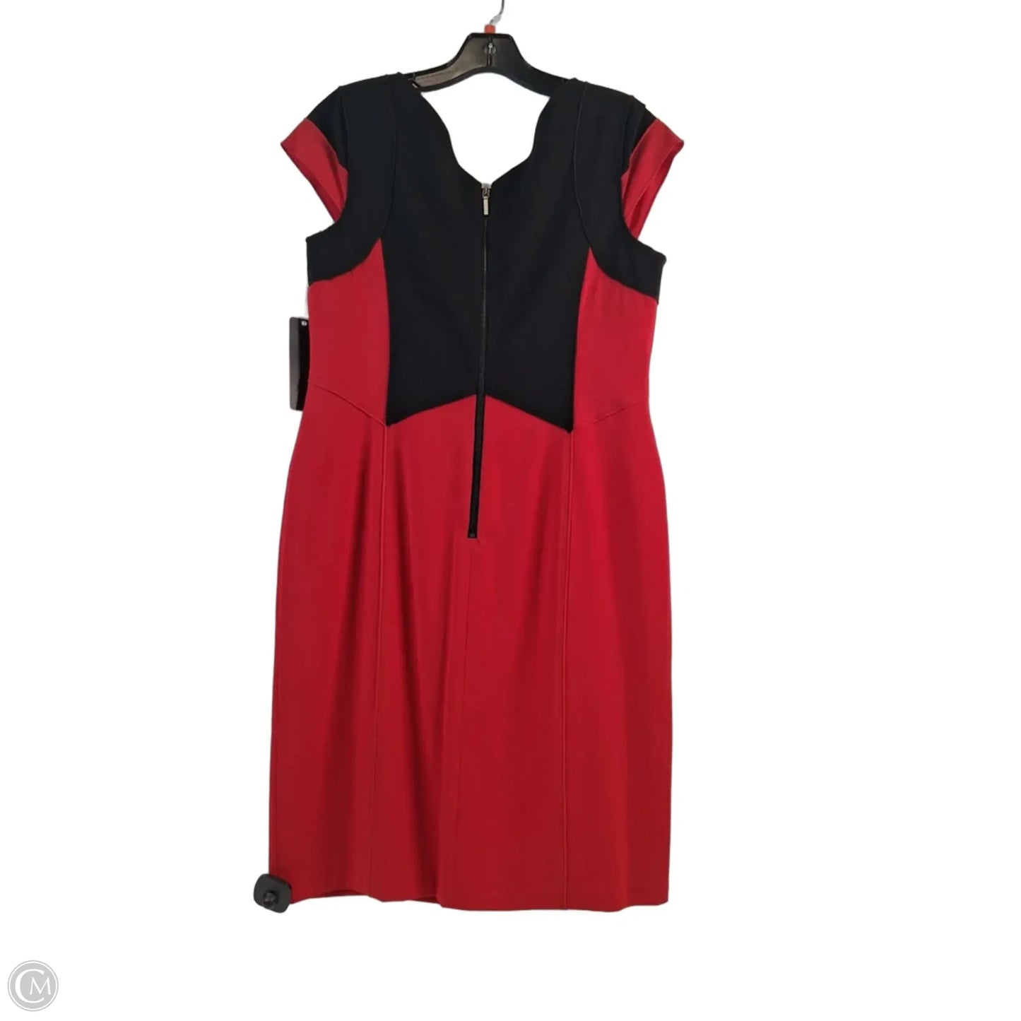 Dress Casual Midi By Clothes Mentor In Black & Red, Size: S
