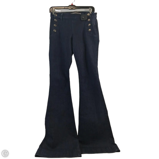 Jeans Flared By Express In Blue Denim, Size: 2