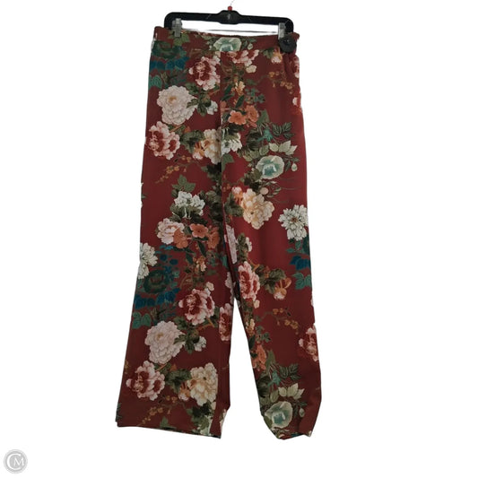 Pants Wide Leg By Chicos In Brown & Cream, Size: 6