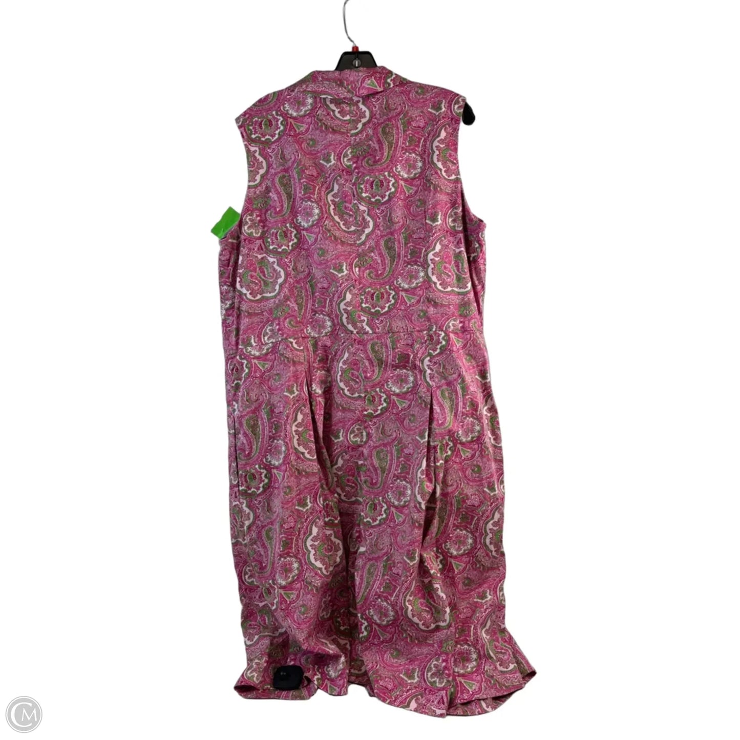 Dress Casual Maxi By Talbots In Green & Pink, Size: 1x