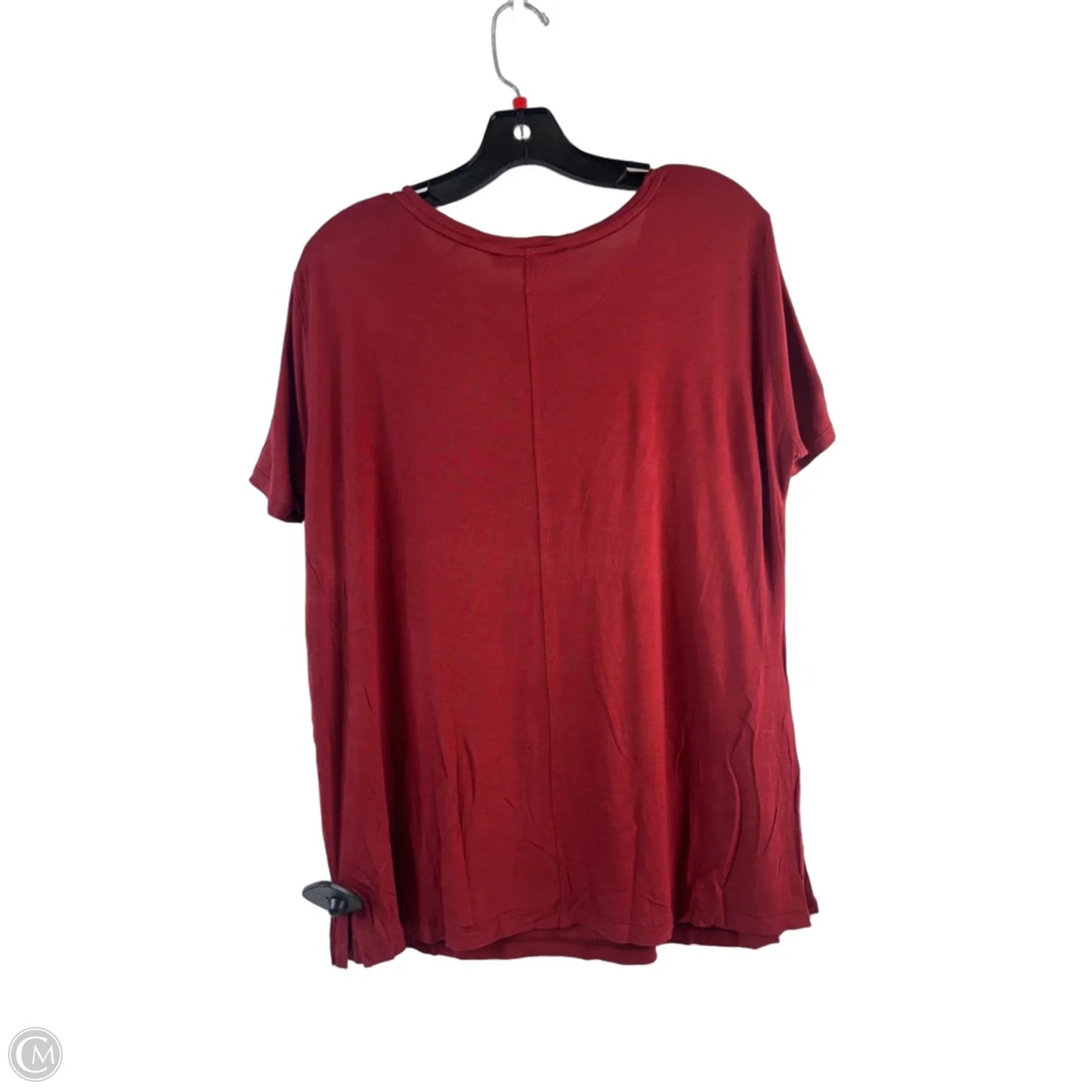 Top Short Sleeve Basic By Loft In Red, Size: M