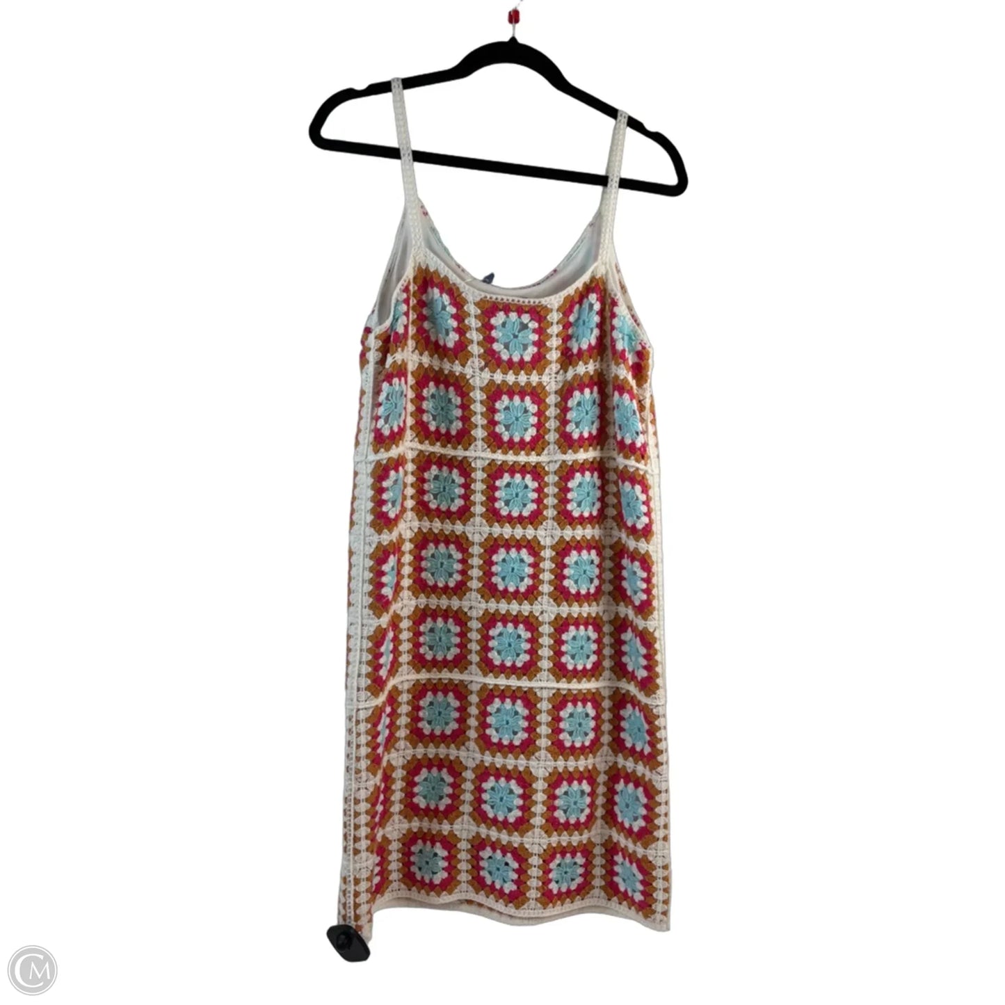 Dress Casual Midi By Clothes Mentor In Pink & White, Size: M