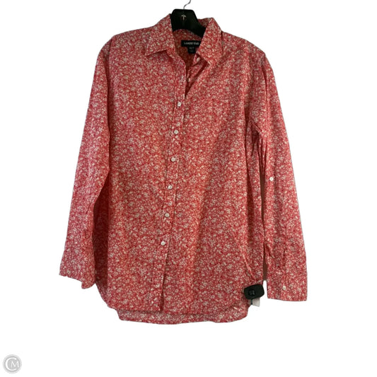 Top Long Sleeve By Lands End In Red & White, Size: Xs