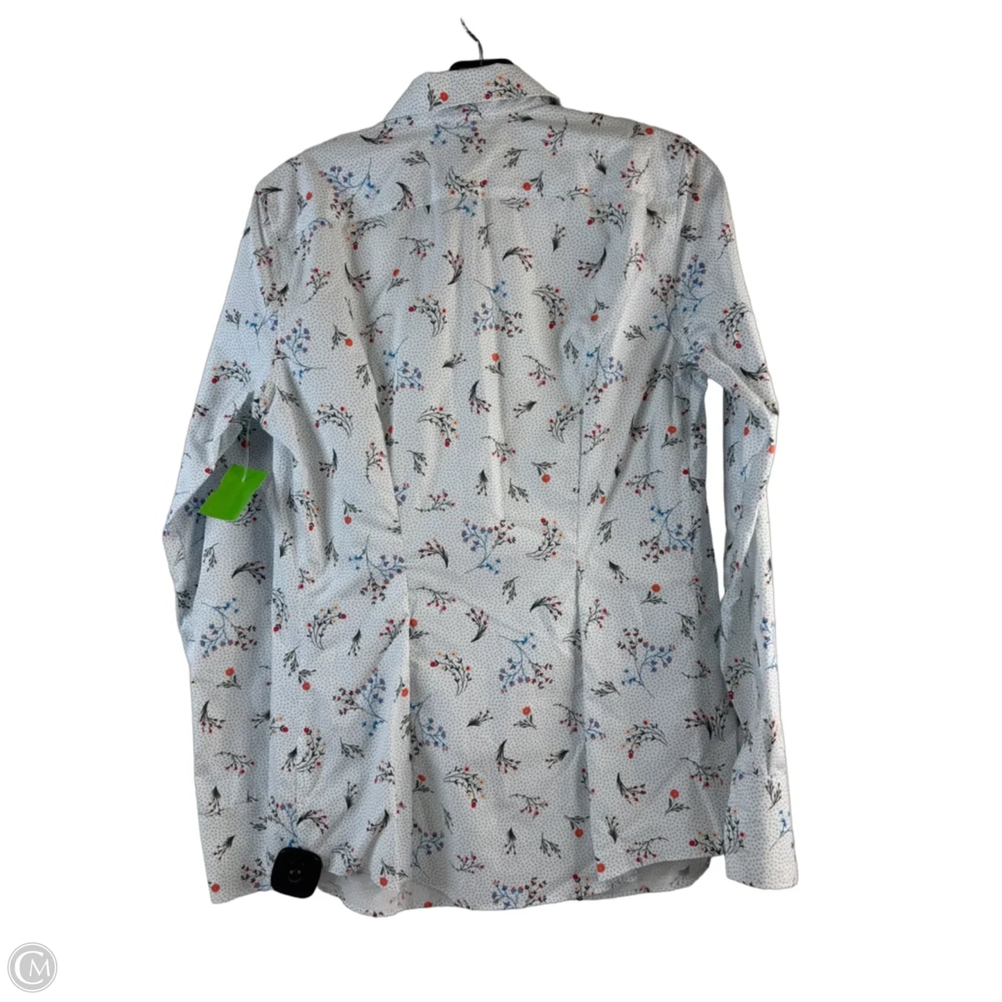 Top Long Sleeve By Lands End In Blue Red & White, Size: S