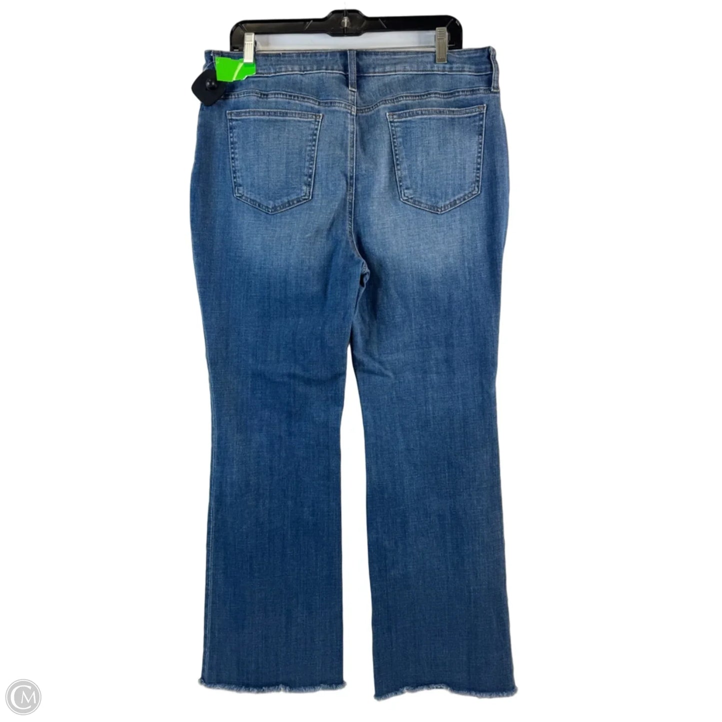 Jeans Flared By Chicos In Blue Denim, Size: 12