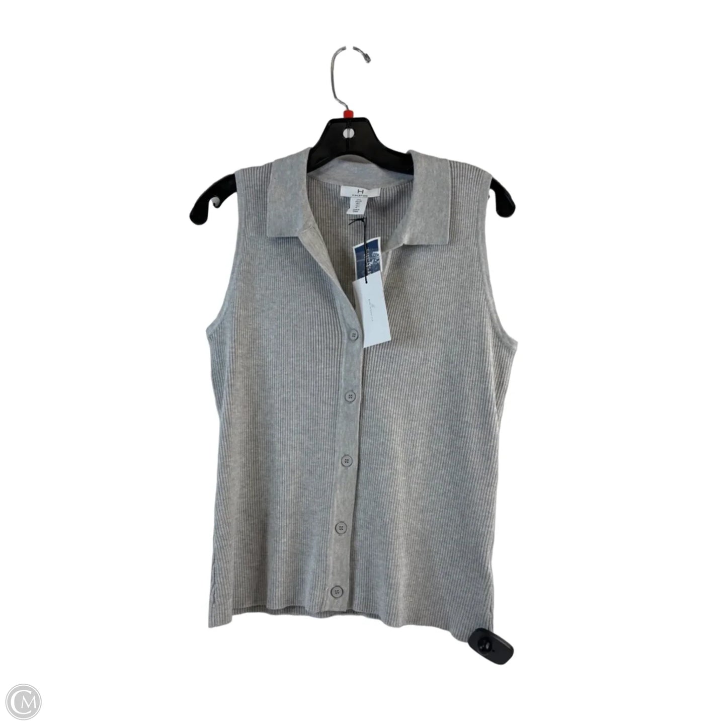Top Sleeveless By H For Halston In Grey, Size: L