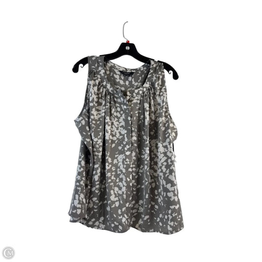Top Sleeveless By Simply Vera In Grey & White, Size: Xxl