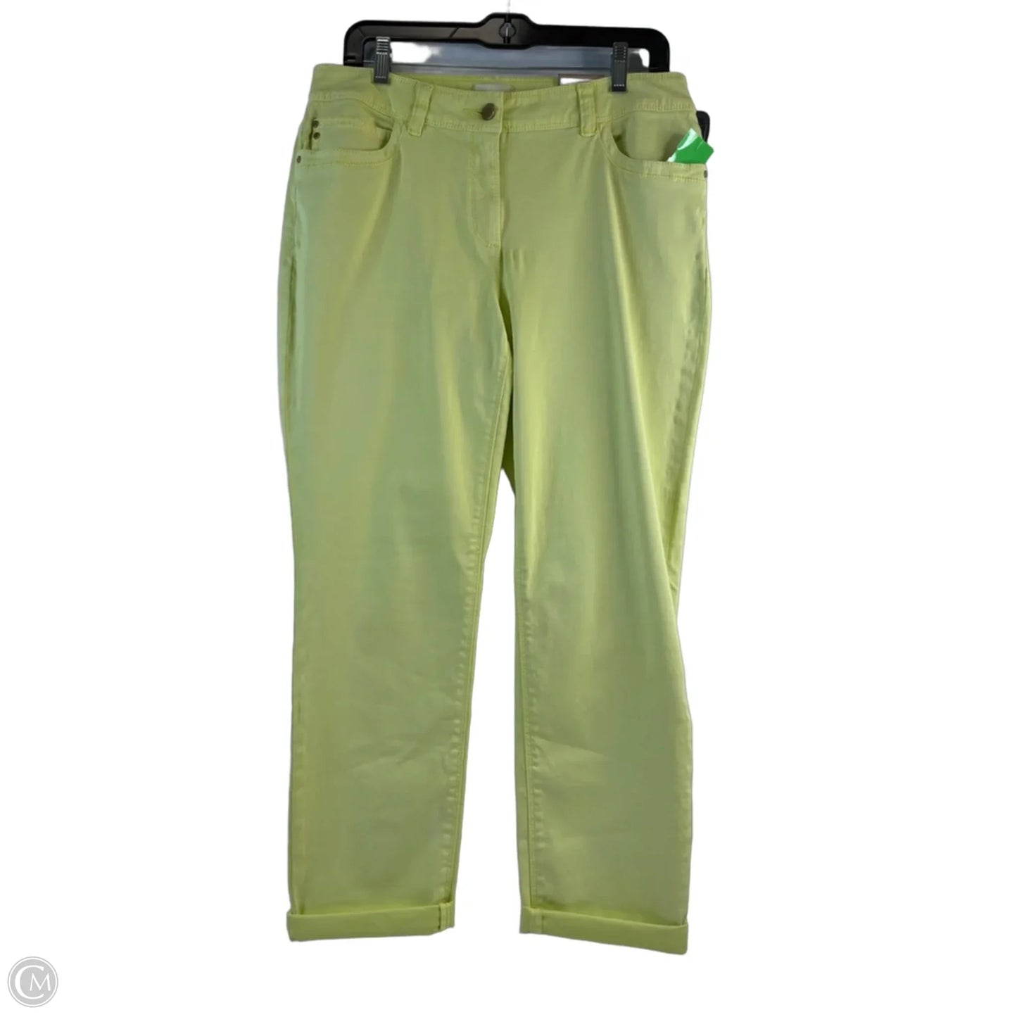 Jeans Cropped By Chicos In Yellow, Size: 6