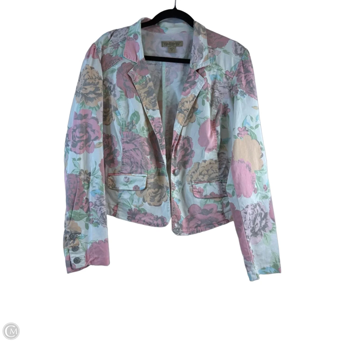 Blazer By Nine West In Orange & Pink, Size: M