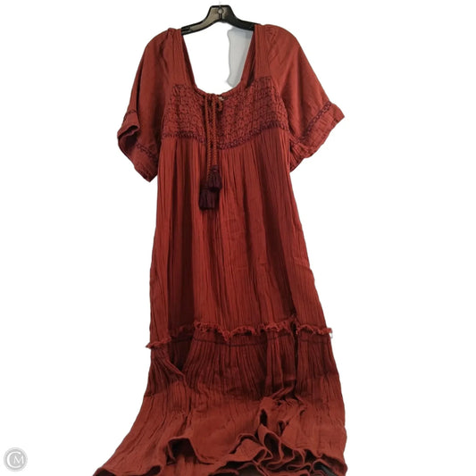 Dress Casual Maxi By Free People In Orange, Size: Sp