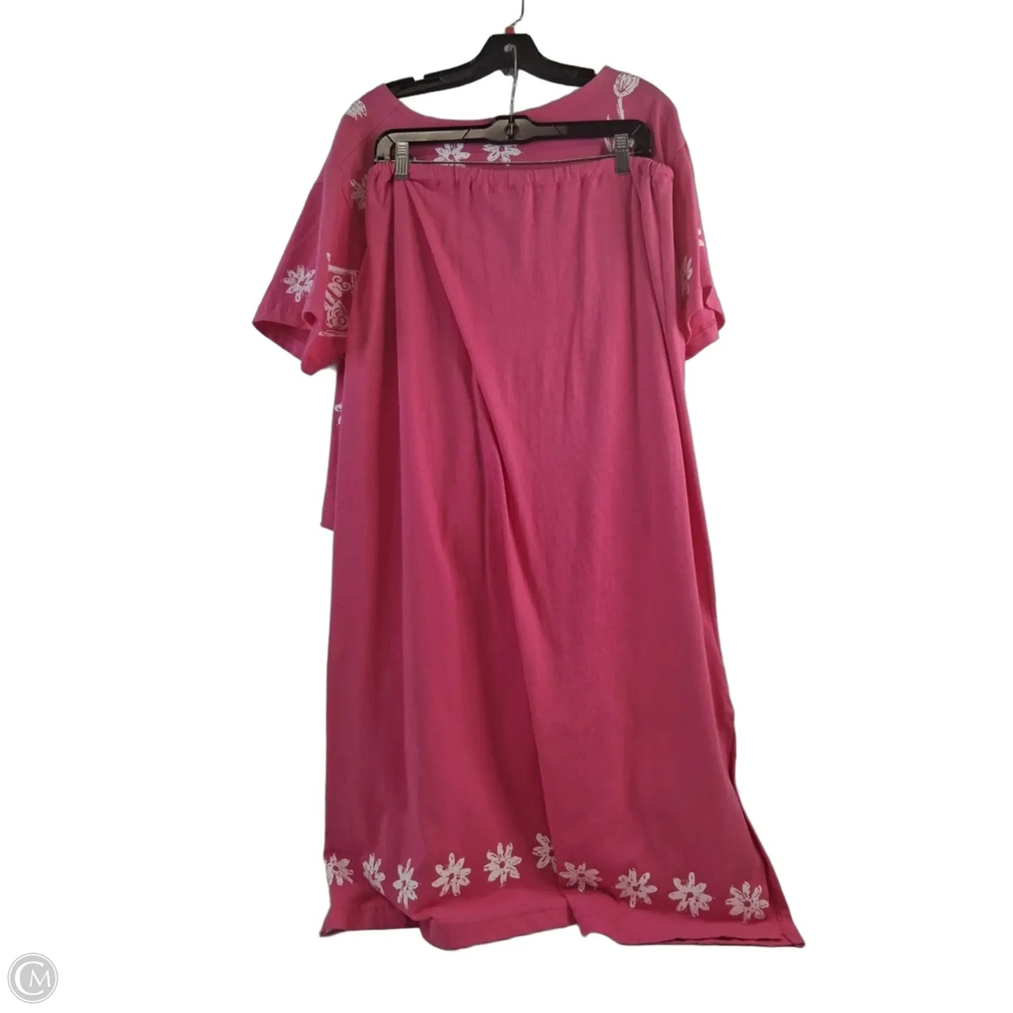 Skirt Set 2pc By Cme In Pink & White, Size: M