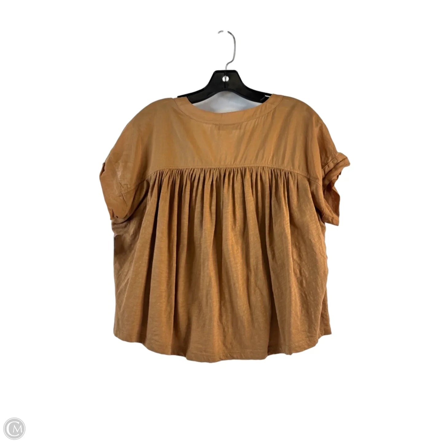 Top Short Sleeve By Loft In Brown, Size: S