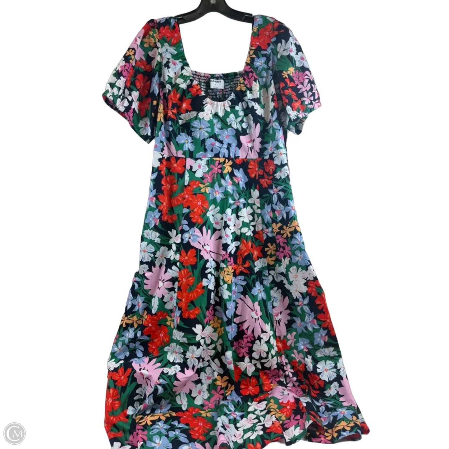 Dress Casual Midi By Old Navy In Floral Print, Size: Xl