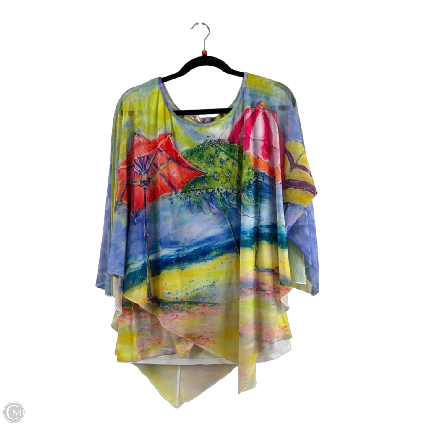 Swimwear Cover-up By Leoma Lovegrove In Blue & Pink, Size: Xl