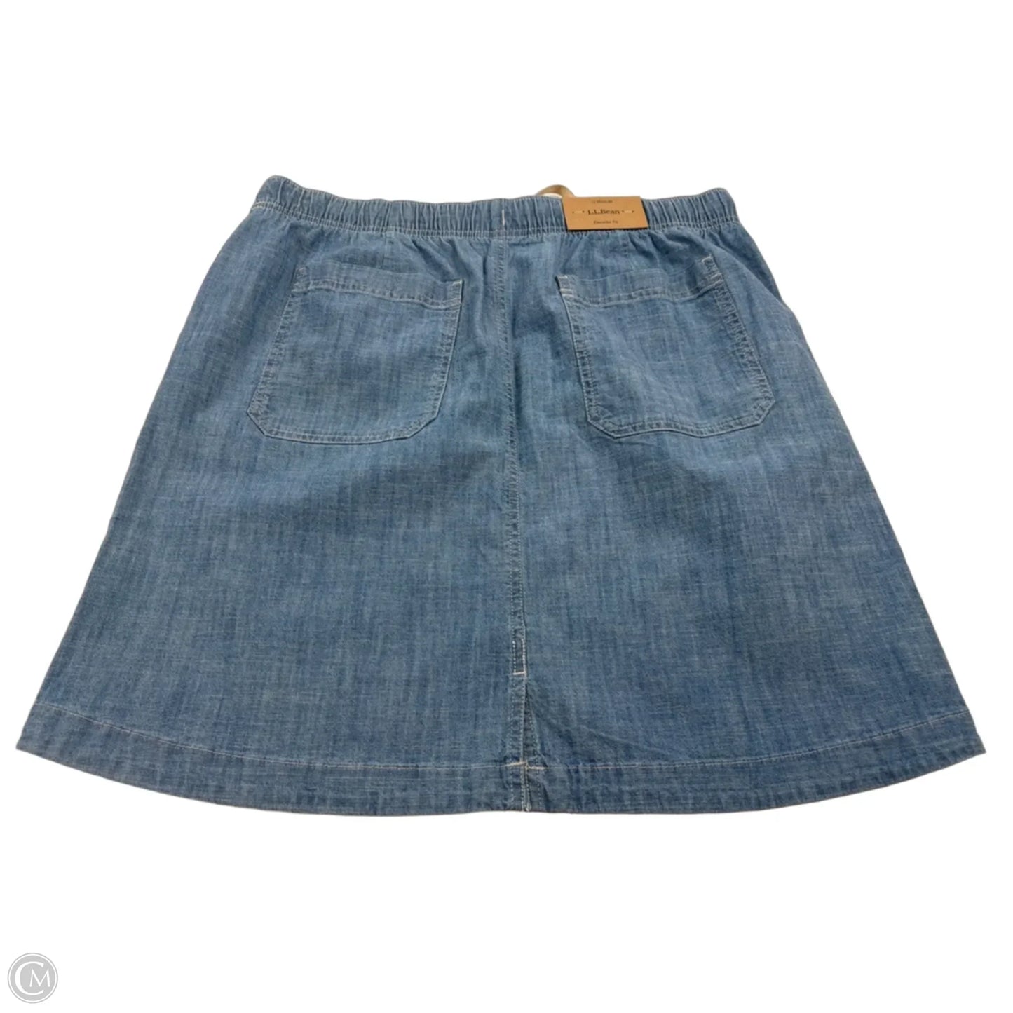 Skirt Midi By L.l. Bean In Blue Denim, Size: 12