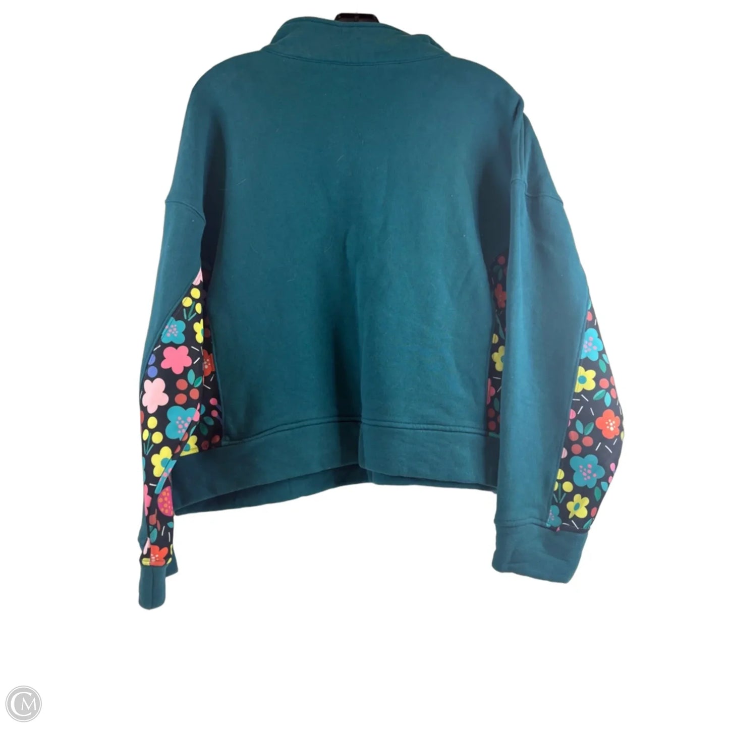 Sweatshirt Collar By Clothes Mentor In Teal, Size: M