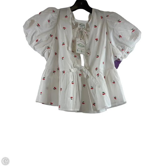 Top Short Sleeve By New In In Red & White, Size: S