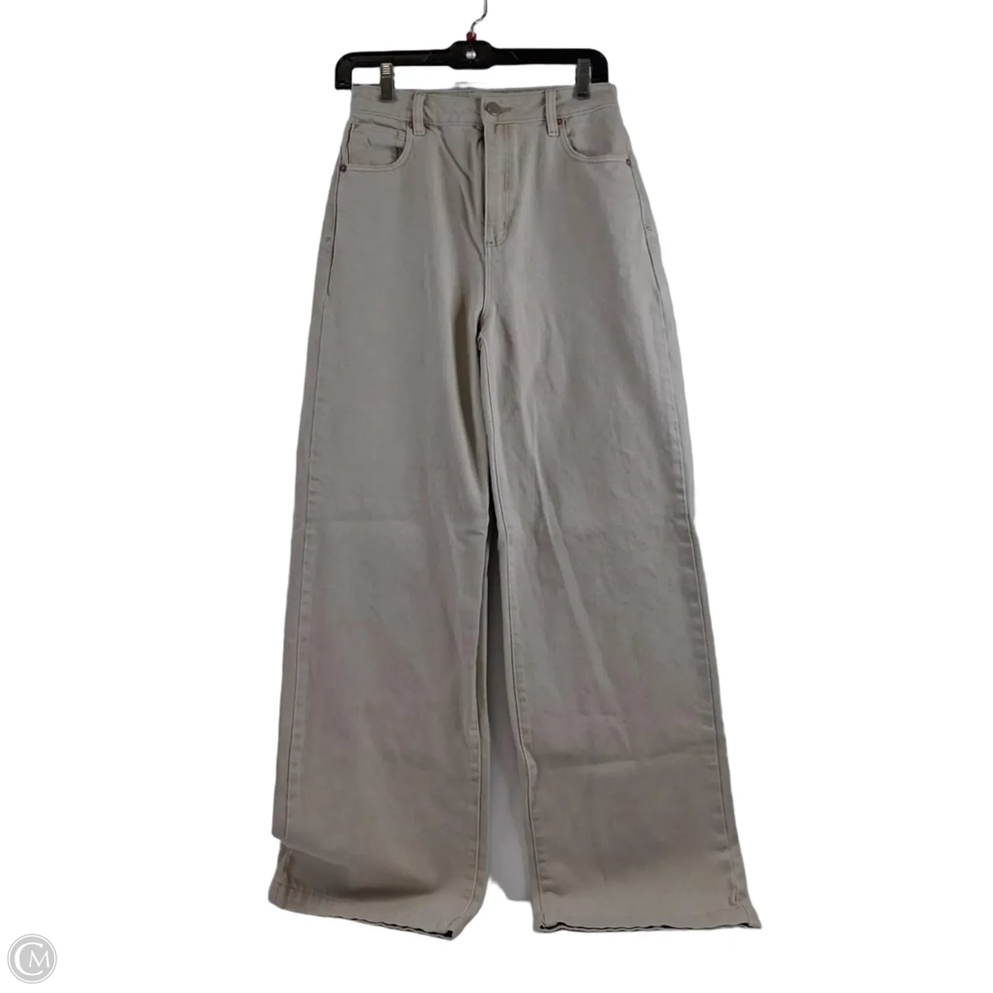 Jeans Wide Leg By Clothes Mentor In Cream, Size: 4