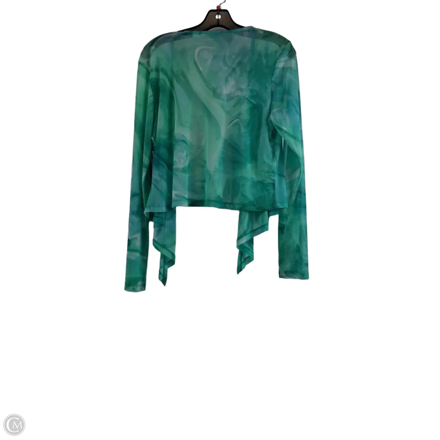 Cardigan By Susan Graver In Blue & Green, Size: M