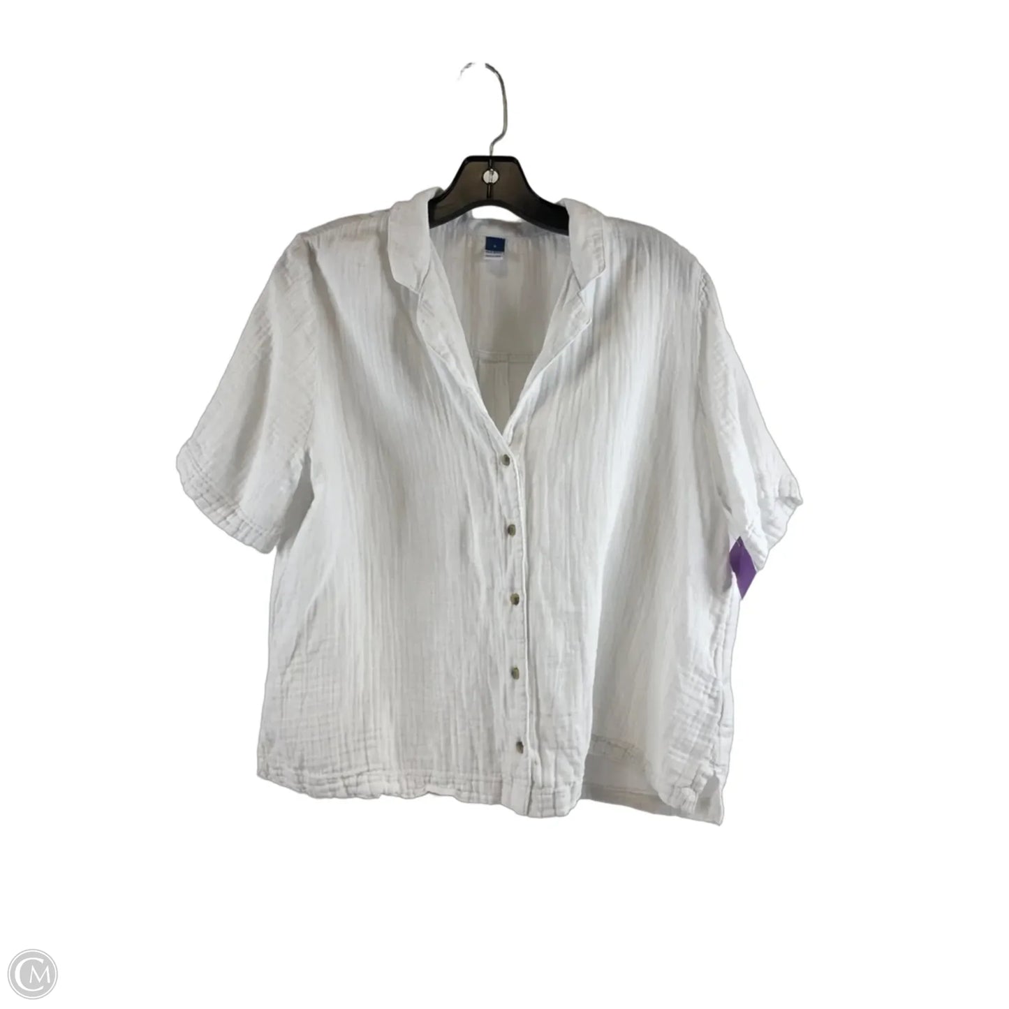 Top Short Sleeve By Old Navy In White, Size: S