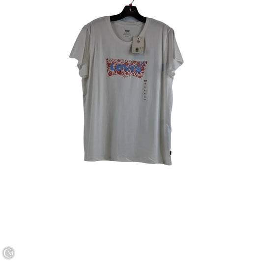 Top Short Sleeve By Levis In Blue & Red & White, Size: Xl