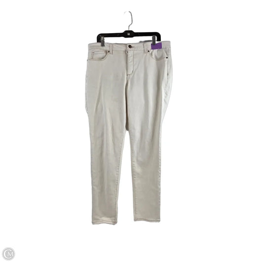 Jeans Straight By Vintage America In Cream, Size: 16