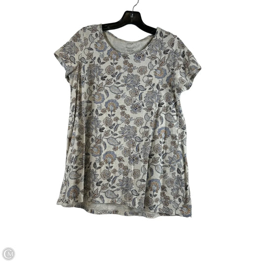 Top Short Sleeve Basic By Pure Jill In Blue & Tan, Size: Xs