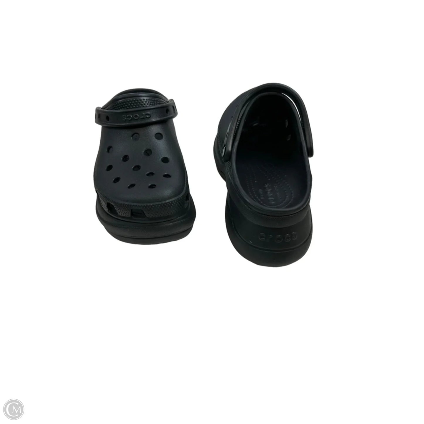 Shoes Heels Platform By Crocs In Black, Size: 8