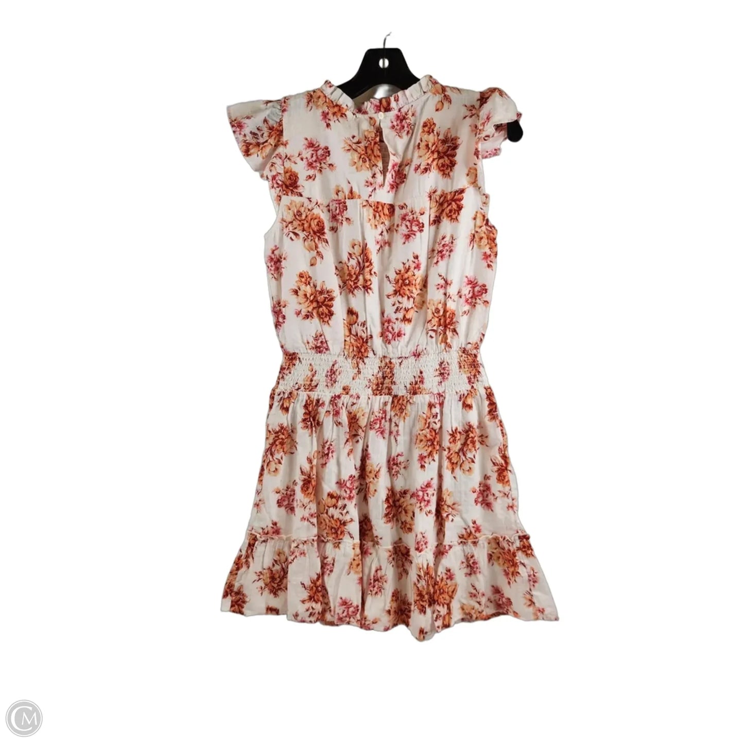Dress Casual Midi By Loft In Orange & White, Size: Xs