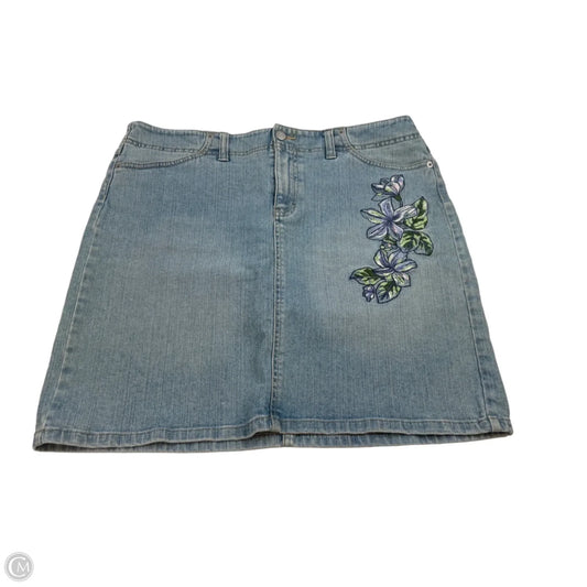 Skirt Midi By Loft In Blue Denim, Size: 10