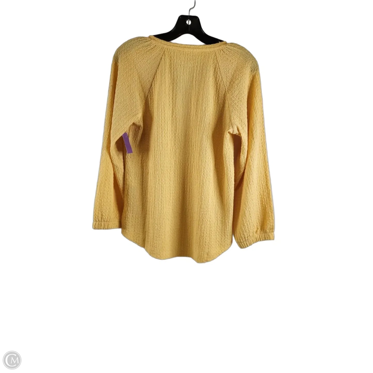 Top Long Sleeve By Chicos In Yellow, Size: S