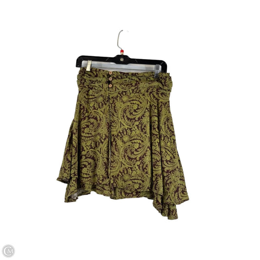 Skort By Free People In Green & Purple, Size: 4p