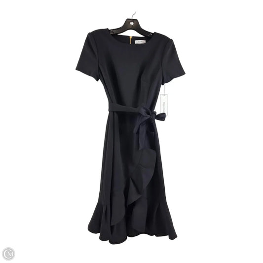Dress Casual Midi By Calvin Klein In Black, Size: Xs