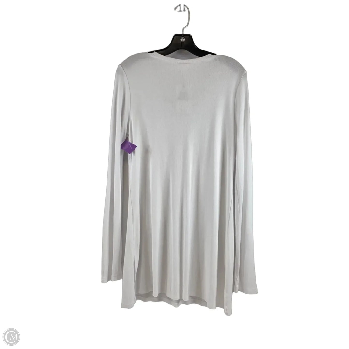 Top Long Sleeve Basic By Cable And Gauge In White, Size: L