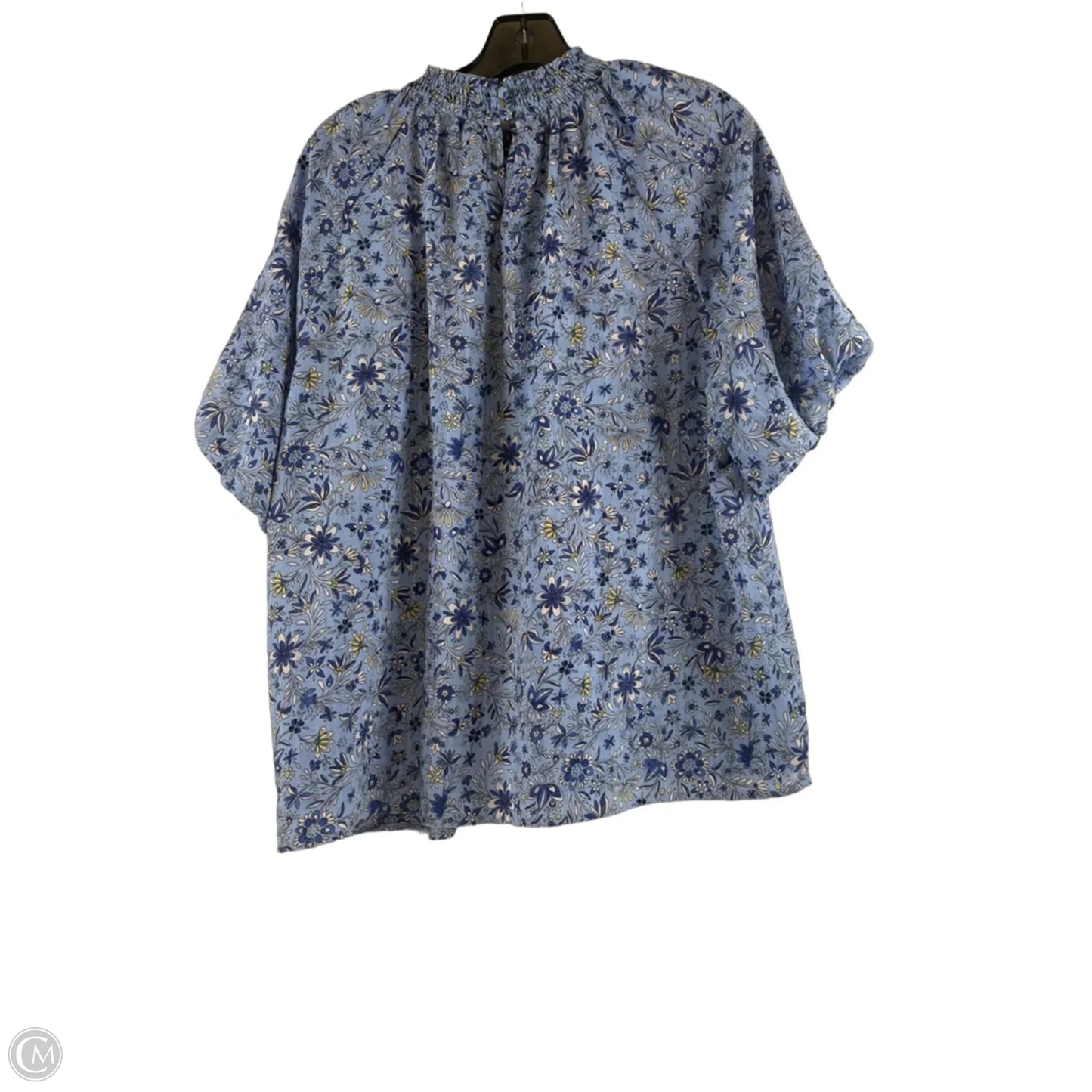 Top Short Sleeve By Loft In Blue, Size: Xl