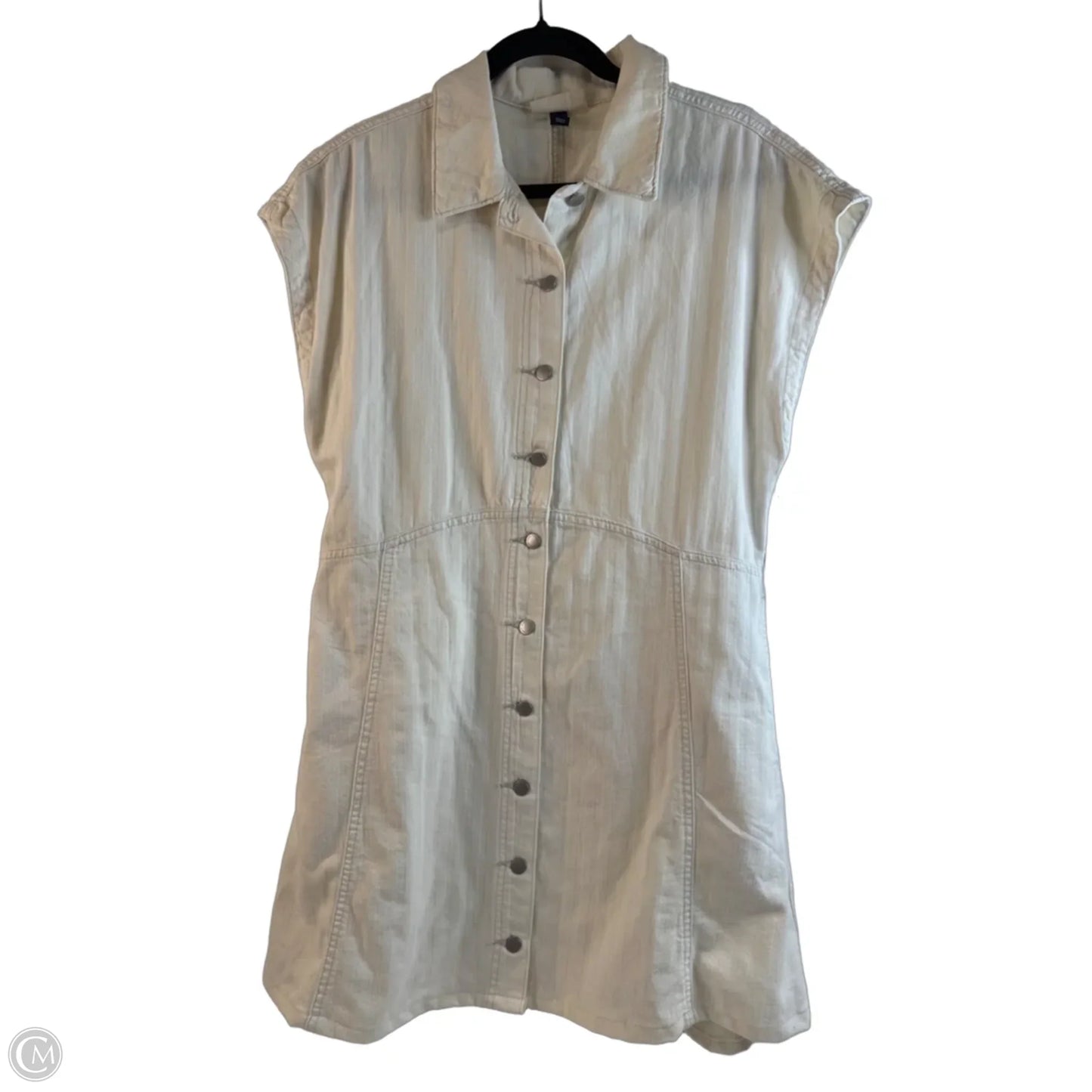 Dress Casual Midi By Universal Thread In White Denim, Size: M
