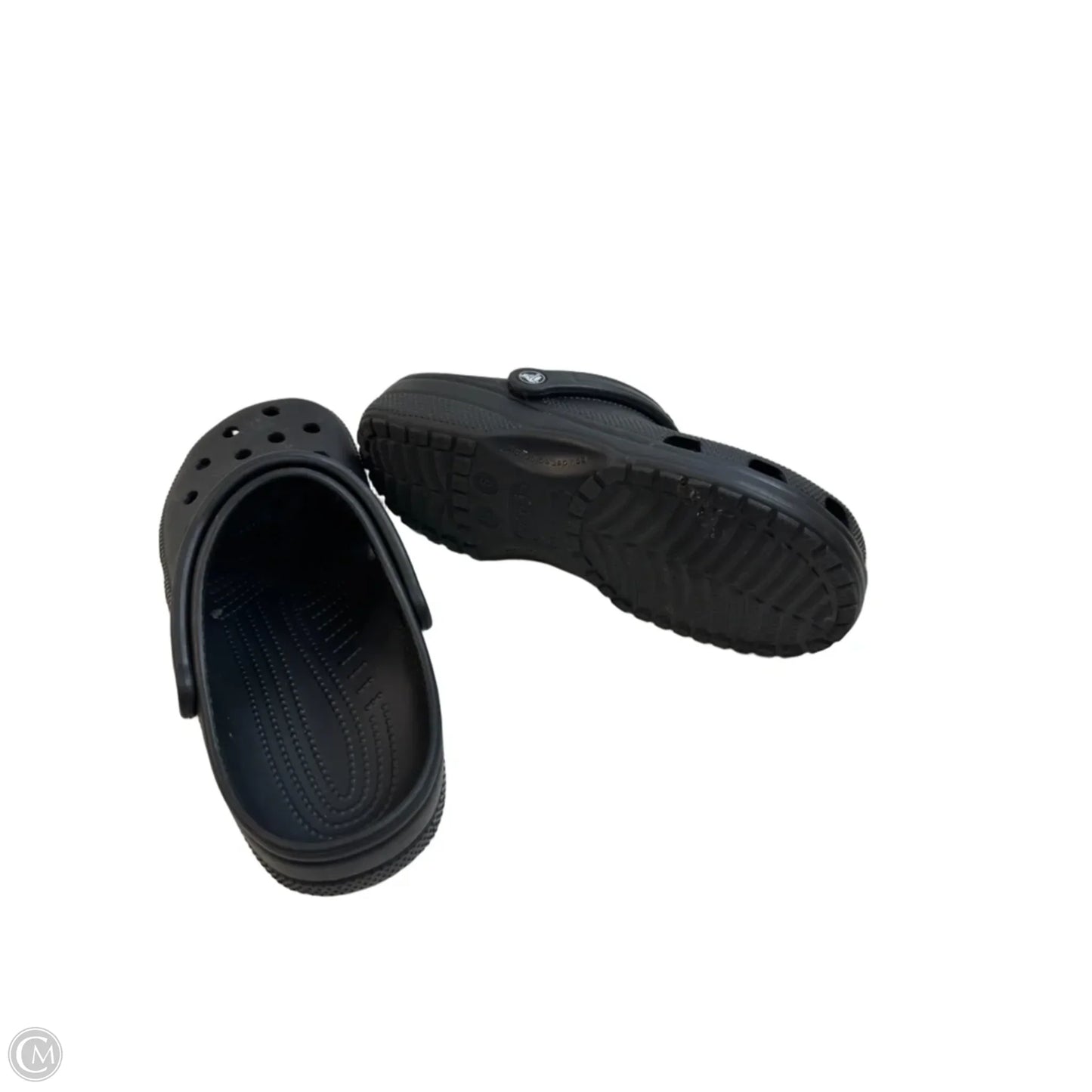 Shoes Flats By Crocs In Black, Size: 11
