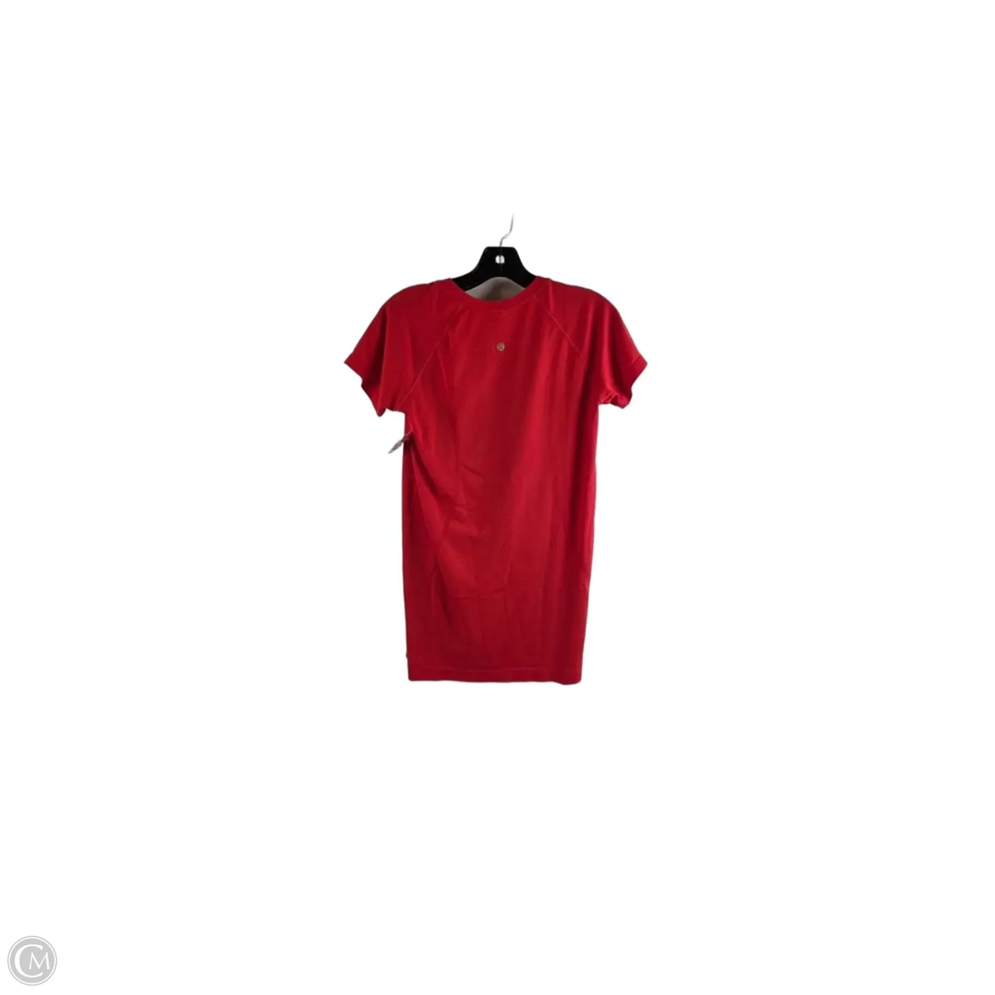 Athletic Top Short Sleeve By Lululemon In Orange, Size: M