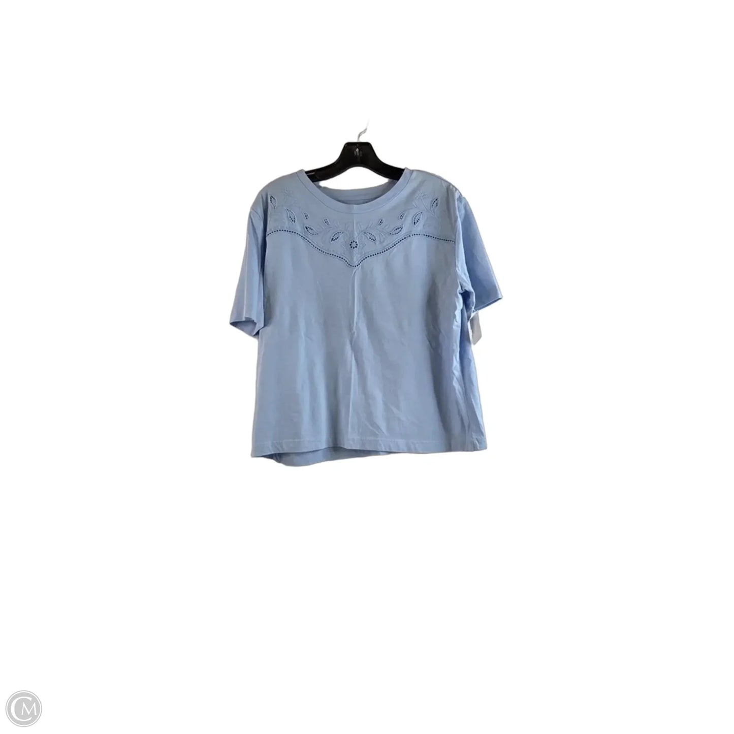 Top Short Sleeve By Loft In Blue, Size: M