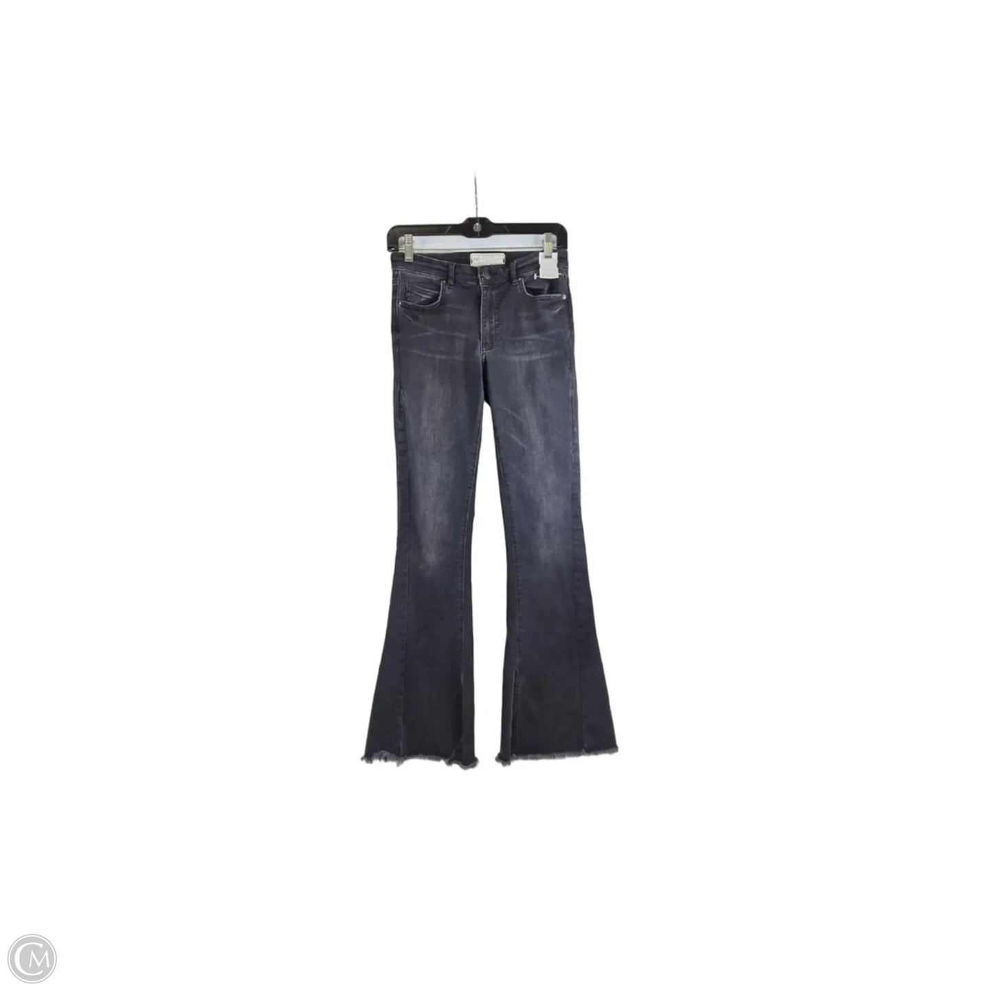 Jeans Flared By Free People In Black Denim, Size: 4