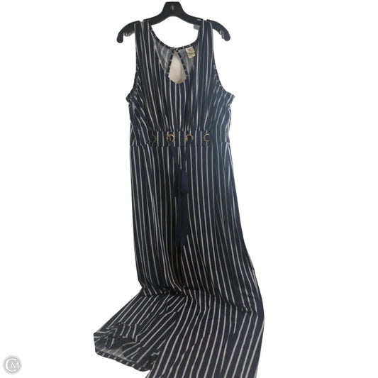 Jumpsuit By Wrapper In Blue & White, Size: 3x