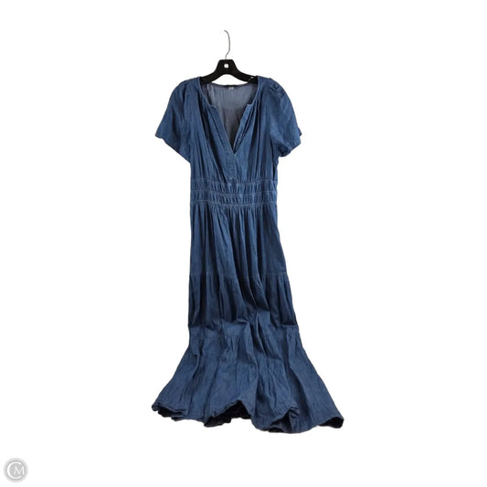 Dress Casual Maxi By Tommy Hilfiger In Blue Denim, Size: M